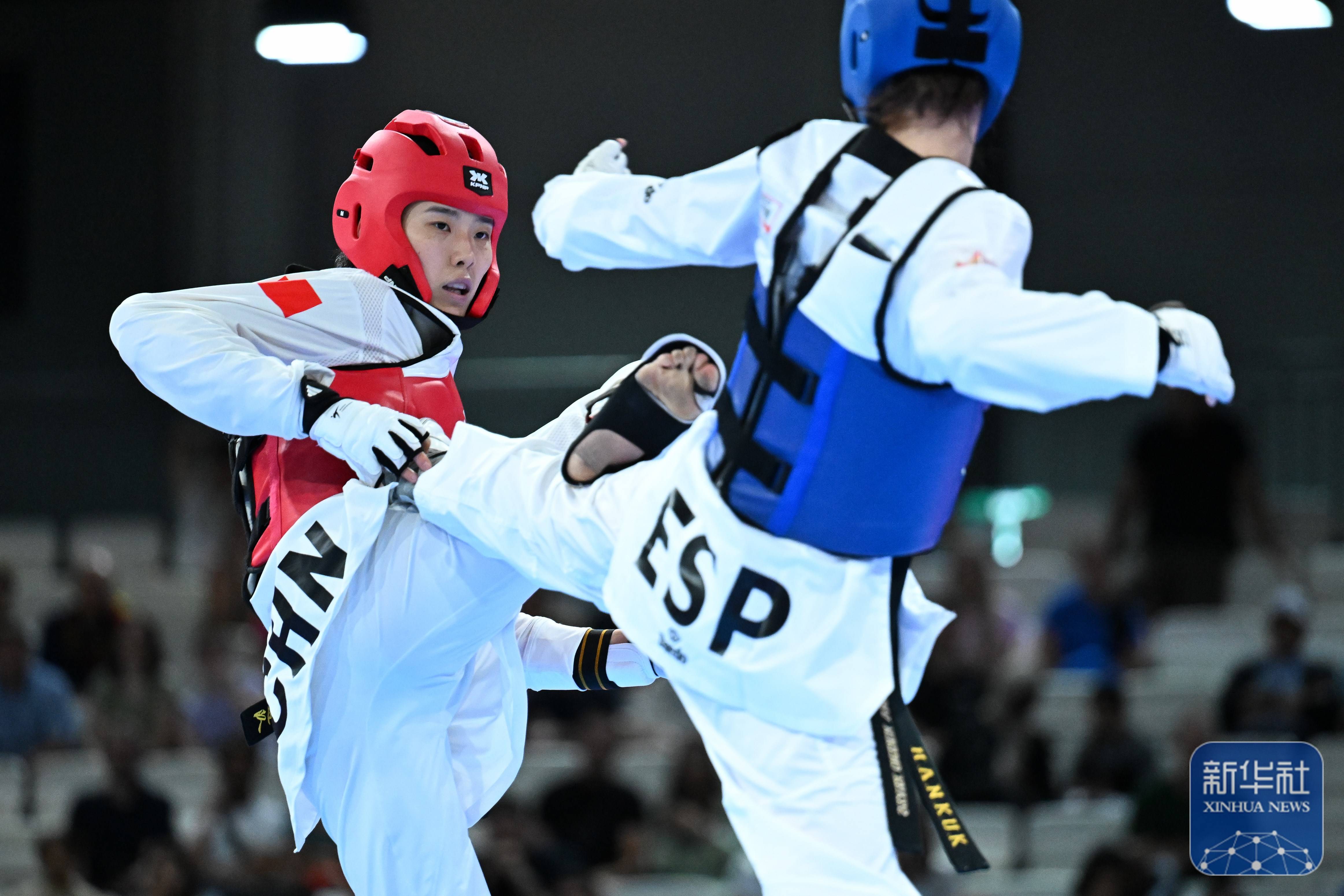 跆拳道女子组比赛:韩国选手夺冠 跆拳道女子组比赛:韩国选手夺冠